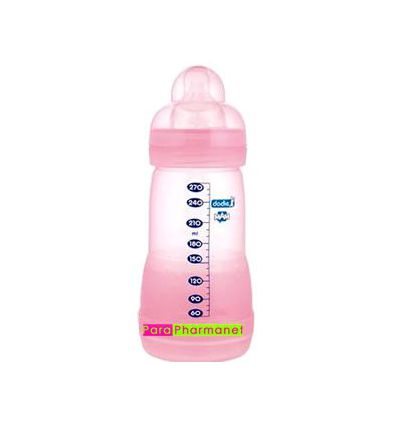 INITIATION pink feed bottle 270 ml 0-7 months DODIE