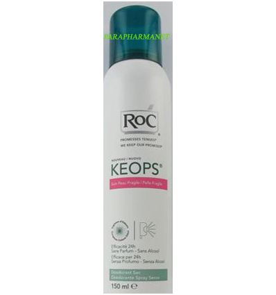 Keops déodorant sec soin peau fragile spray 150 ml