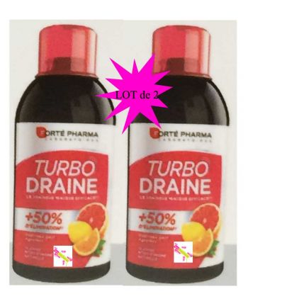 TurboDraine SLIM CITRUS FRUIT lot de 2*500 ml FORTE PHARMA