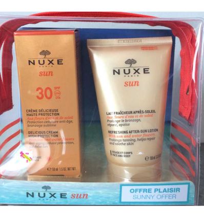 SET NUXE SUN PROTECTION SOLARE NUXE PLEASURE OFFER face cream SPF 30 and after sun body lotion