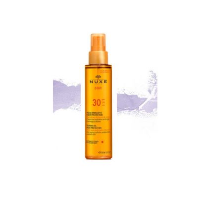 Tanning oil Face and Body SPF 30 NUXE SUN solar product