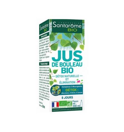 SANTAROME JUS DE BOULEAU BIO 200 ml DETOX