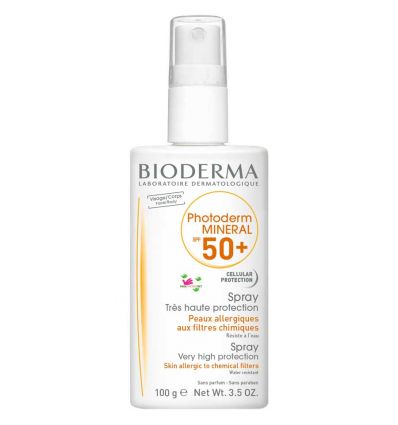 Photoderm MINERAL spf 50+ sun fluid Bioderma face body solar product