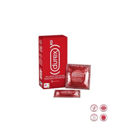 DUREX RED 12 preservatifs pack RED lutte contre le sida