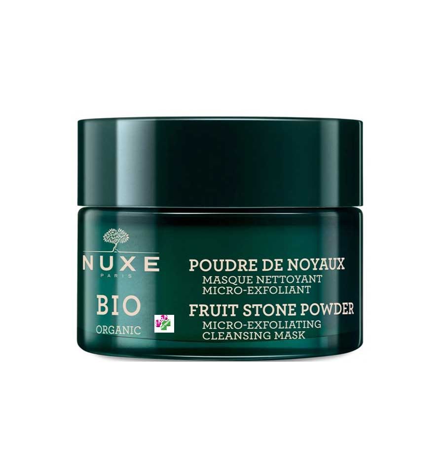 NUXE organic face micro exfoliating cleansing mask fruit stone powd...