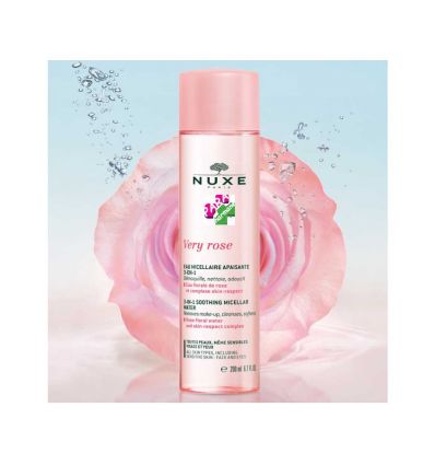 NUXE VERY ROSE Eau démaquillante micellaire TOUTES PEAUX 3 en 1 200 ml eau florale de rose