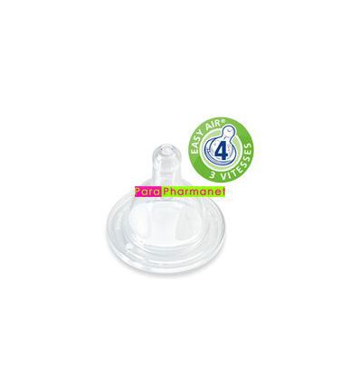 Teat silicone Evolution wide collar by 2 +6months flow 4 thicl liquid DODIE baby