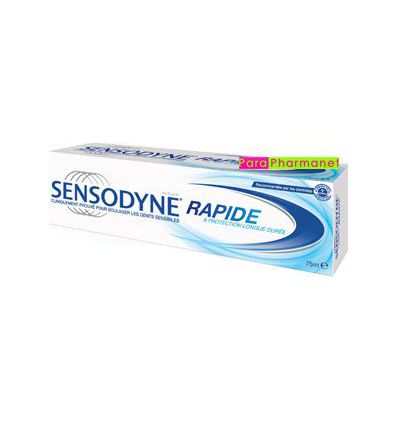 Sensodyne rapide dentifrice dents sensibles